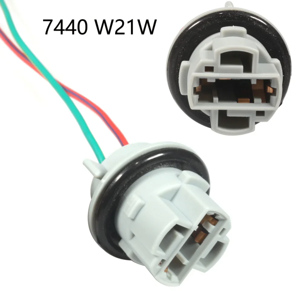 2Pcs T20 7443 Buchse Adapter W21/5W 7440 W21W LED Verbinden Verdrahtung Halter Auto Bremsleuchte Rückwärts lampe Basis