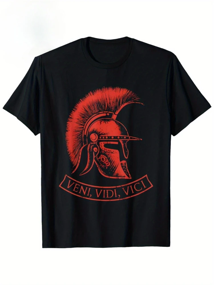 

I came, saw and conquered Julius Caesar Vinnie VIDI VICI 100% cotton O-neck short-sleeved T-shirt.
