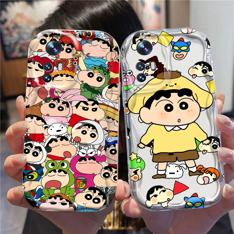 Comics C-Crayones S-Shins-chanes For Xiaomi Mi 14 12 12T 11 Lite Poco M6 X6 X5 X4 X3 M3 F4 Pro GT NFC 5G Wave Oil TPU