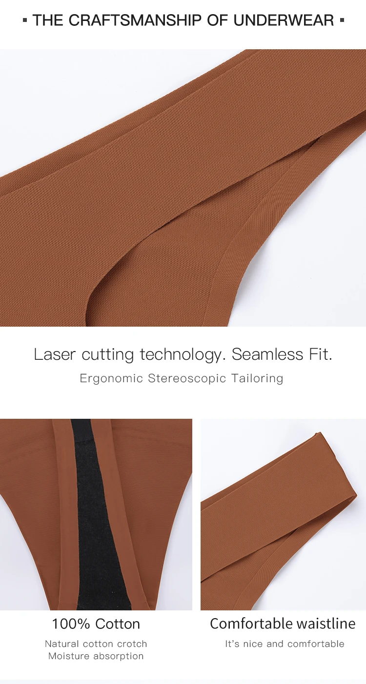 Neues Design, nahtlos, niedrige Taille, auslaufsicher, 4-lagig, Menstruationshöschen, waschbar, Lichtdurchfluss-Periodenhöschen für Damen, Tanga – Detail 4