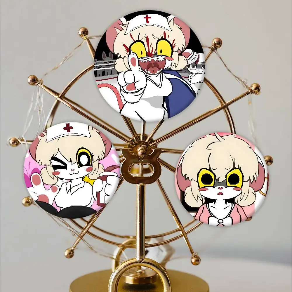 الرهيب ماوس L-لورنا لطيف المينا الإلكترونية شارات الإبداعية صفيح دبابيس مضحك شارة بروش معدني للملابس قبعة ديكور مجوهرات هدايا