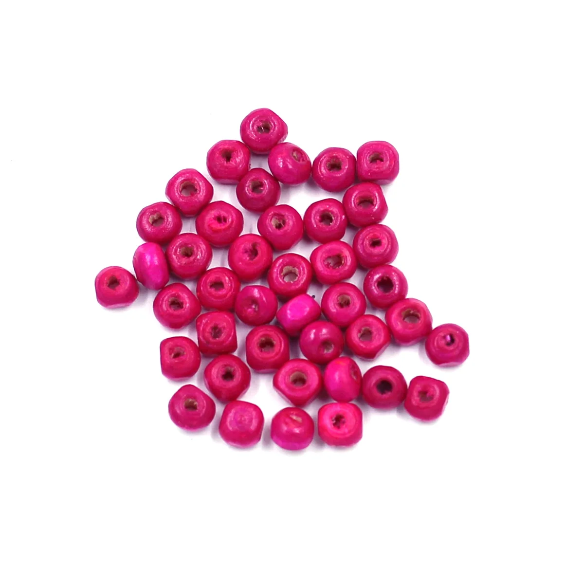 900 Stück Holz Spacer Perlen lose Samen Holz winzige runde bunte niedlich für Armbänder Handwerk 4,5mm Durchmesser. – Detail 6