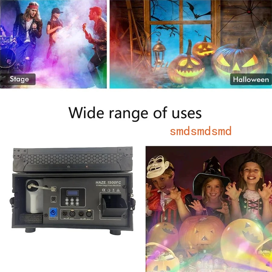 

Morning fog machine 1500W smoke stage effect suitable for DJ disco party wedding concert club bar performance DMX remote control