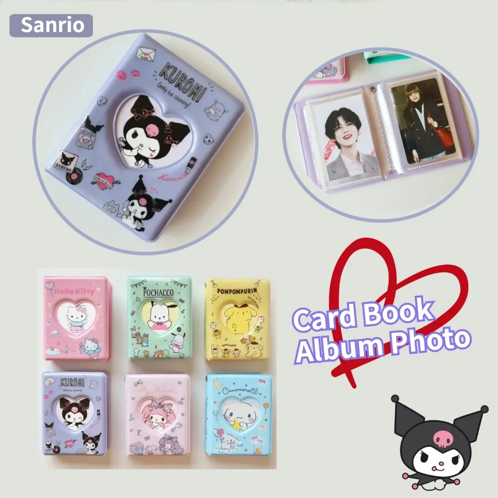 Sanrio Hello Kitty Kuromi Melody Cinnamoroll Pochacco 3 Inches Card Book Album Photo Mini Truck Card Binder Ornaments Gifts