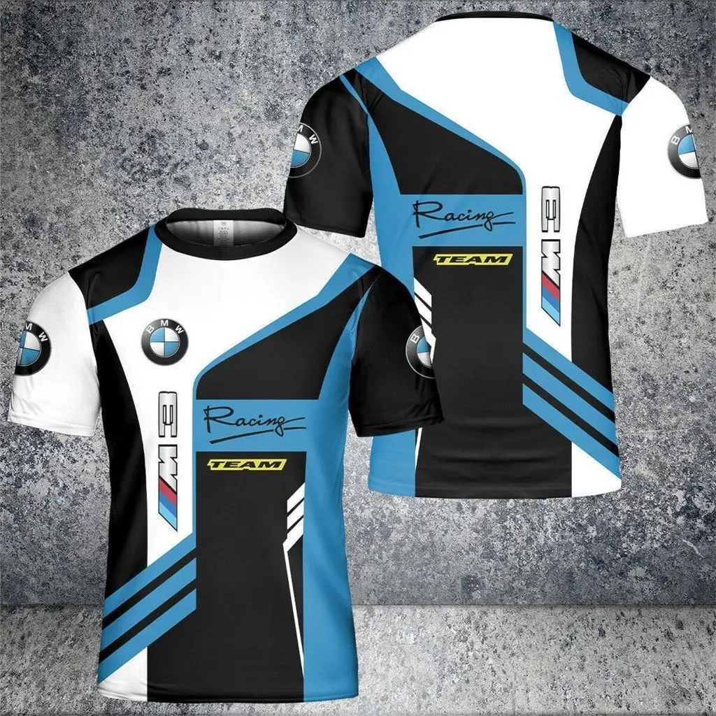 

BMW мотоциклетная летняя гоночная 3d футболка мужская футболка BMW модная футболка с принтом впитывающая пот дышащая быстросохнущая футболка