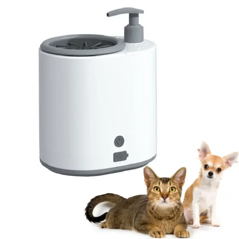 

Pet Electric Foot Washer Automatic Cat Dog Paw Washing Cup USB Charging Ultra-long Battery Life Silicone Cleaner Grooming Brush