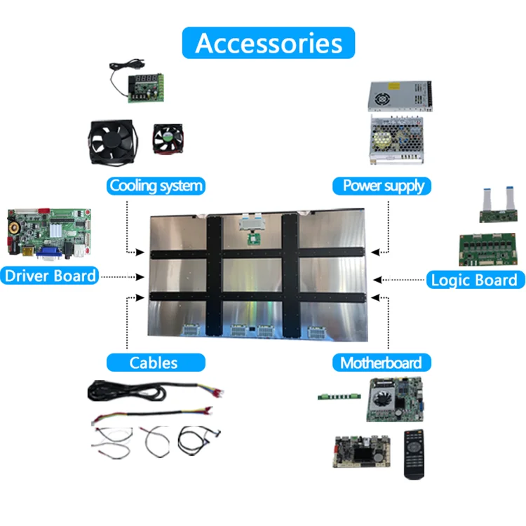 55 inch window facing high brightness 2500 nits 4k  lcd display module for Media Digital signage