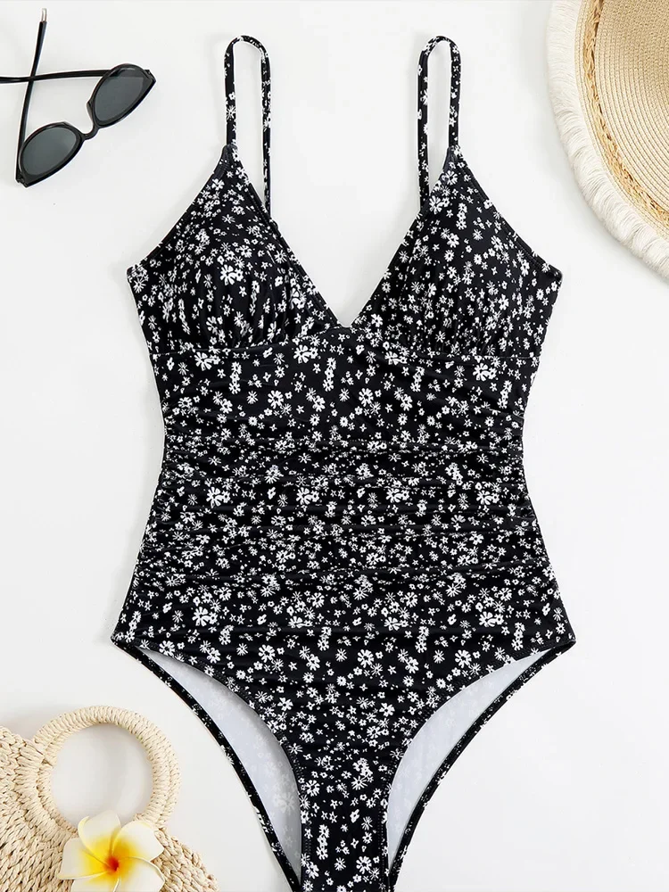 AOTVOTEE Sexy Spaghetti Strap Bikini for Women Swimsuit Tight Backless Beach Bikini 2025 New Summer Swimwear One Piece Swimsuit