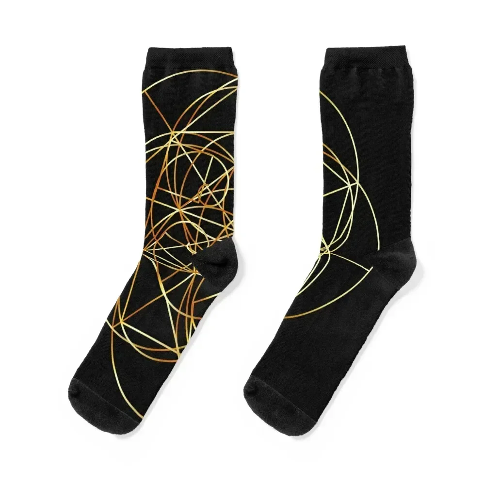 Fibonacci, sacred geometry, elegant design Socks sheer custom sports hiphop Women's Socks Men's