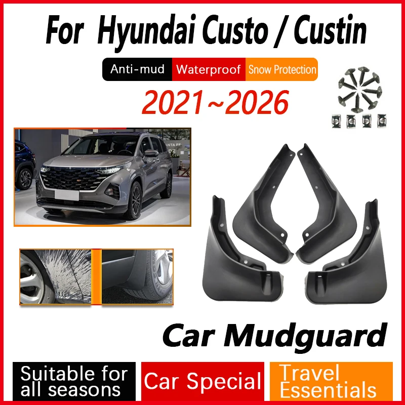 Car Mudguards For Hyundai Custo Car Accessories Custin 2022 2021~2026 Flares Splash Guards Mud Flaps Mudflaps Auto Accessorios