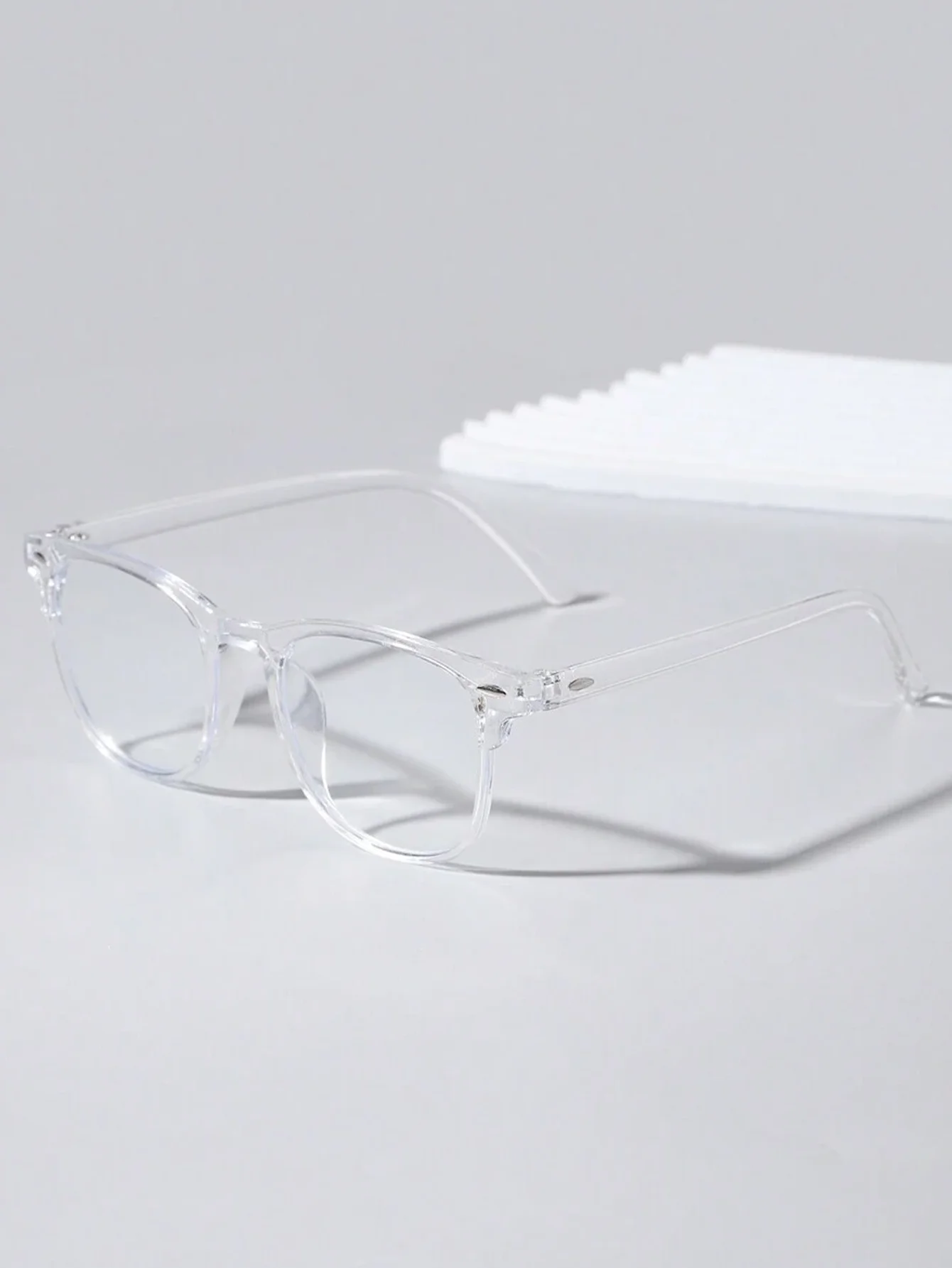 

1 Pc Women's Classic Simple Square Plastic Frame Clear Lens Glasses, Versatile For Daily Use
