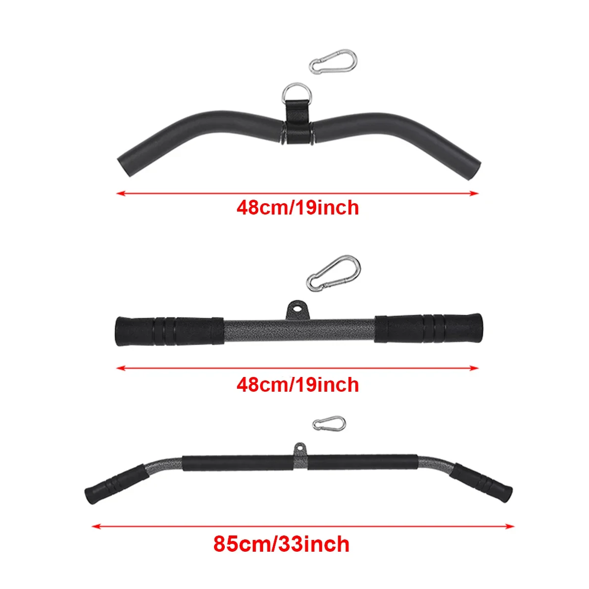 Fitness Lat Pull Down Bar Press Down Bar Biceps Back Strength Workout Handle for Cable Machine Attachment Gym Accessories