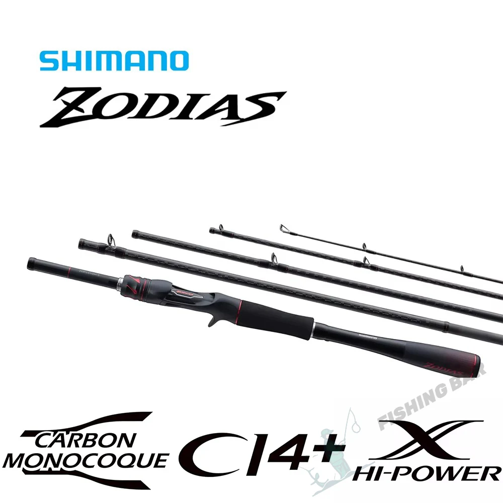 SHIMANO ZODIAS PACK TRAVEL Fishing Rod 4/5 SECTIONS L/ML/M/MH Power Carbon Fiber Bass Fishing Spinning Baitcasting Rod