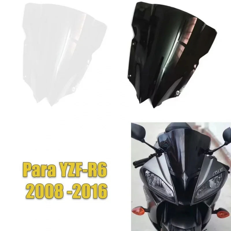 Double Bubble Motorcycle Windshield For Yamaha YZF-R6 YZF 600 R6 2008 -2014 2015 2016 Wind Deflectors Fairing
