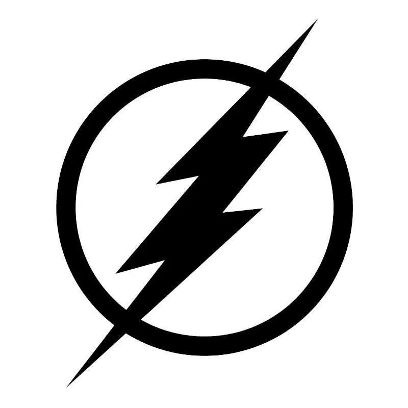 

jpct Fashion interesting lightning simple unique logo car sticker and decal decoration waterproof warning sign PVC 18cm * 14cm