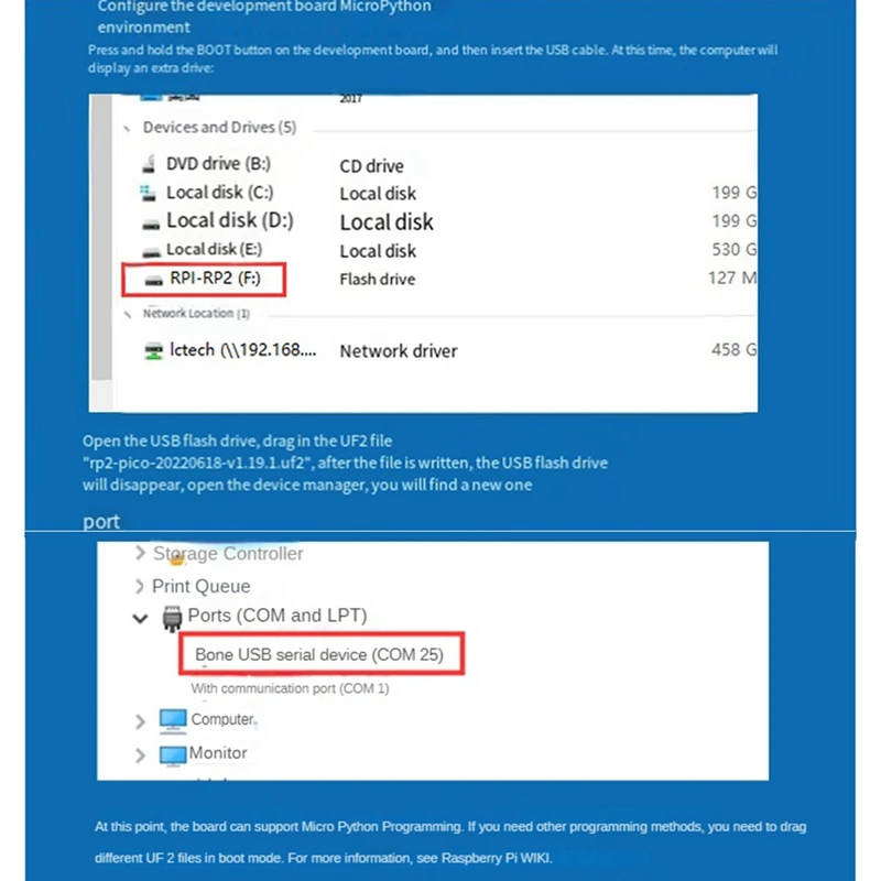 For Raspberry Pi RP2040 Development Board 32Mbit Flash RP2040 Dual-Core Processor Micropyth Development Boards Durable