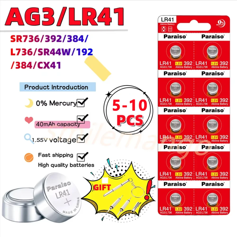 5-10 LR41 AG3 Alkal…