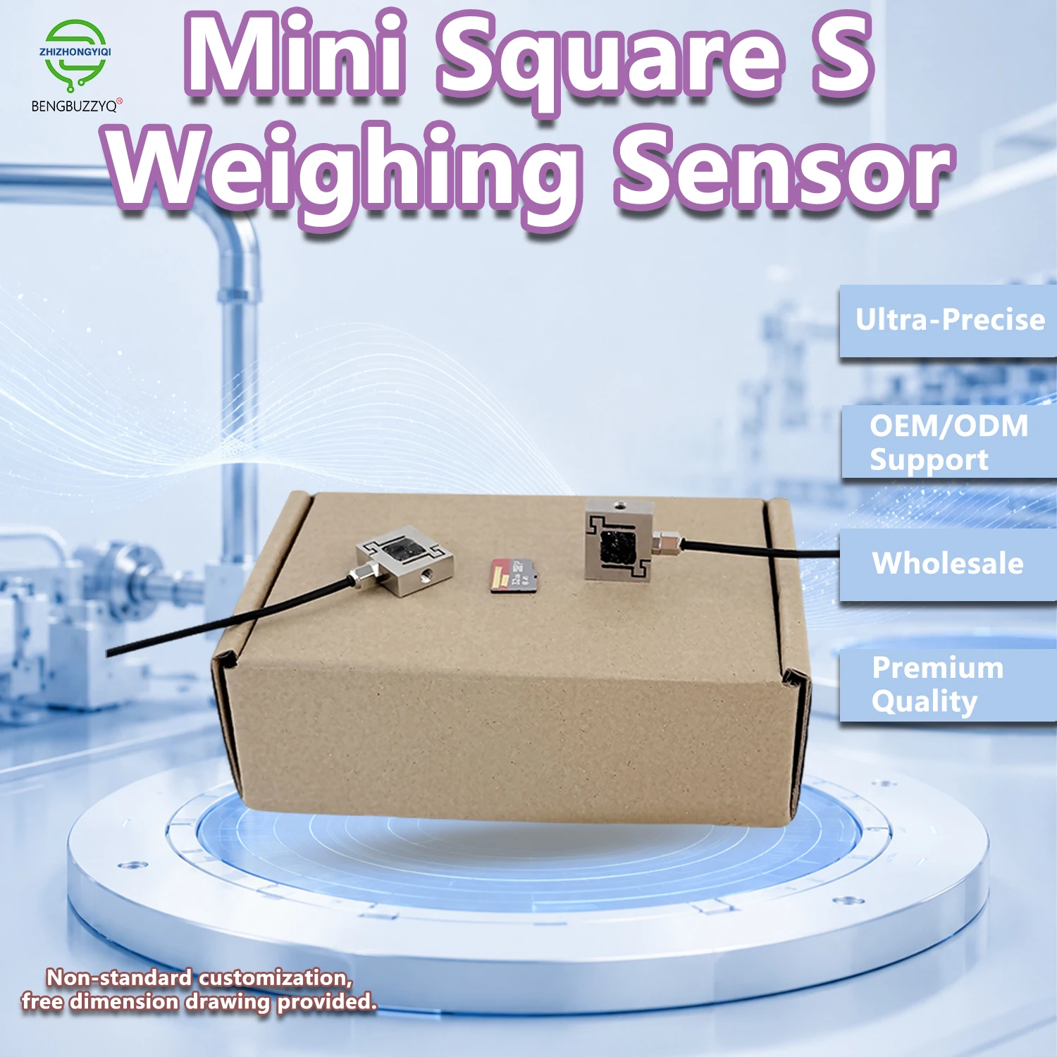 BENGBUZZYQ MNS-19 Micro S Beam Load Cell 5-50kg High Accuracy ±0.1%FS Force Sensor for Tension/Compression Measurement