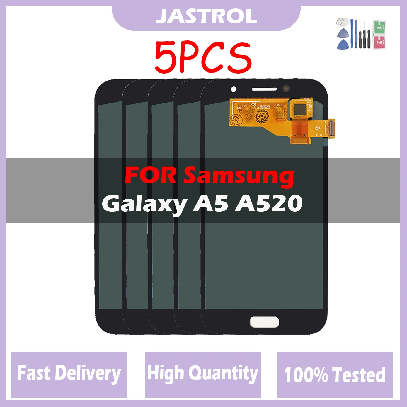 

5Pcs/Lot AMOLED LCD Display For Samsung Galaxy A5 2017 A520 A520F A520F/DS Lcd Display Touch Screen Digitizer Replacement