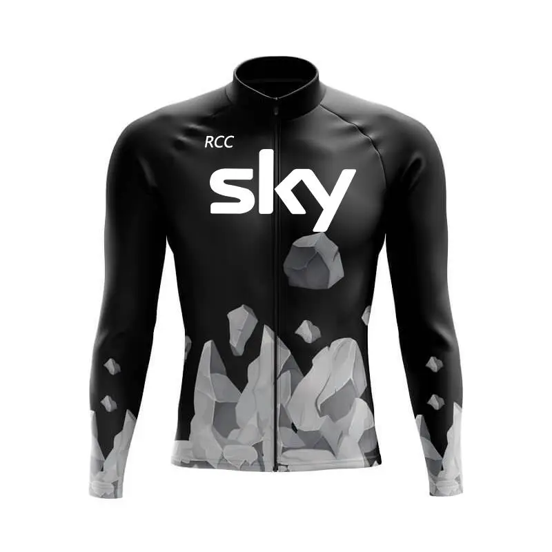 

Men 2026 Cycling Jersey Long Sleeve rcc sky Team Jersey Road Bike Clothing Maillot Ciclismo Hombre Breathable Bicycle Shirts