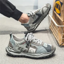 Sneakers Men Summer New Mesh Shoe Breathable Platform Casual Vulcanized Sports Shoes for Men Comfortable Lace-up Men's Sneakers