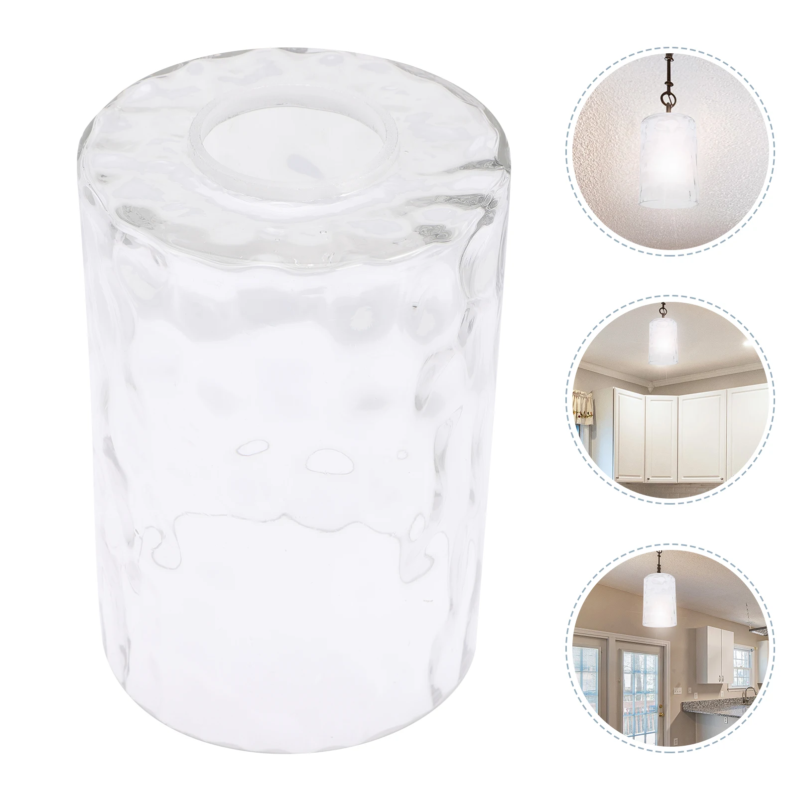 

Cylinder Glass Lampshade Replacement Clear Glass Shade for Pendant Chandelier Ceiling Fan Light Cover Lamp Accessory
