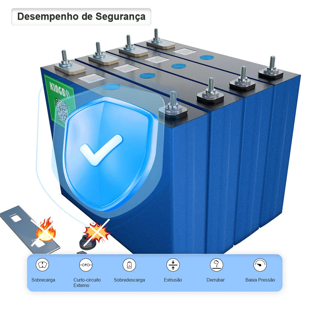 Kingbo Power 4 قطعة 3.2 فولت 52 أمبير بطارية Lifepo4 للدراجات النارية محرك السيارات احتياطية إمدادات الطاقة خلايا البطارية