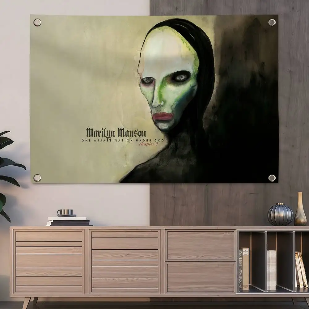 M-Marilyn Manson One Assassination Under God 2 150x200cm 60x90cm Flag Decoration Outdoor Picnic Party Home Camping Party Art Han