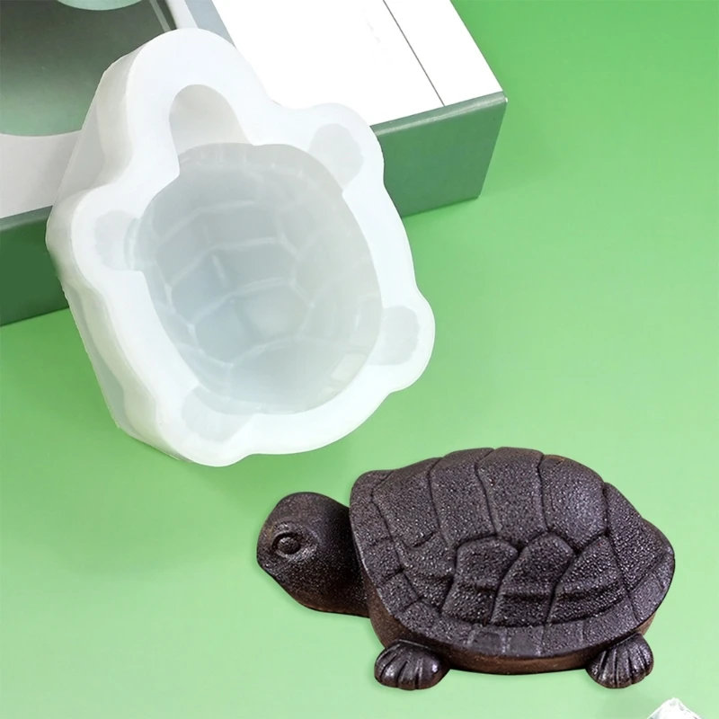 2Pieces Silicone Turtles Molds Baking Flexible Chocolate Molds Fondant Molds Silicone Texture Dessert Molds for Baking DropShip