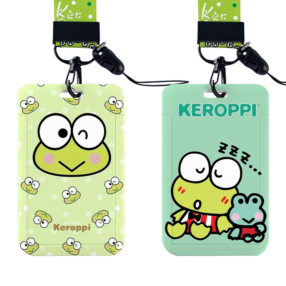 W Groothandel Custom Sanrio Schattige Kikker Lanyard Kinderen Id Badge Houders Vrouwen Identificatie Kaart Geval Nek Riem