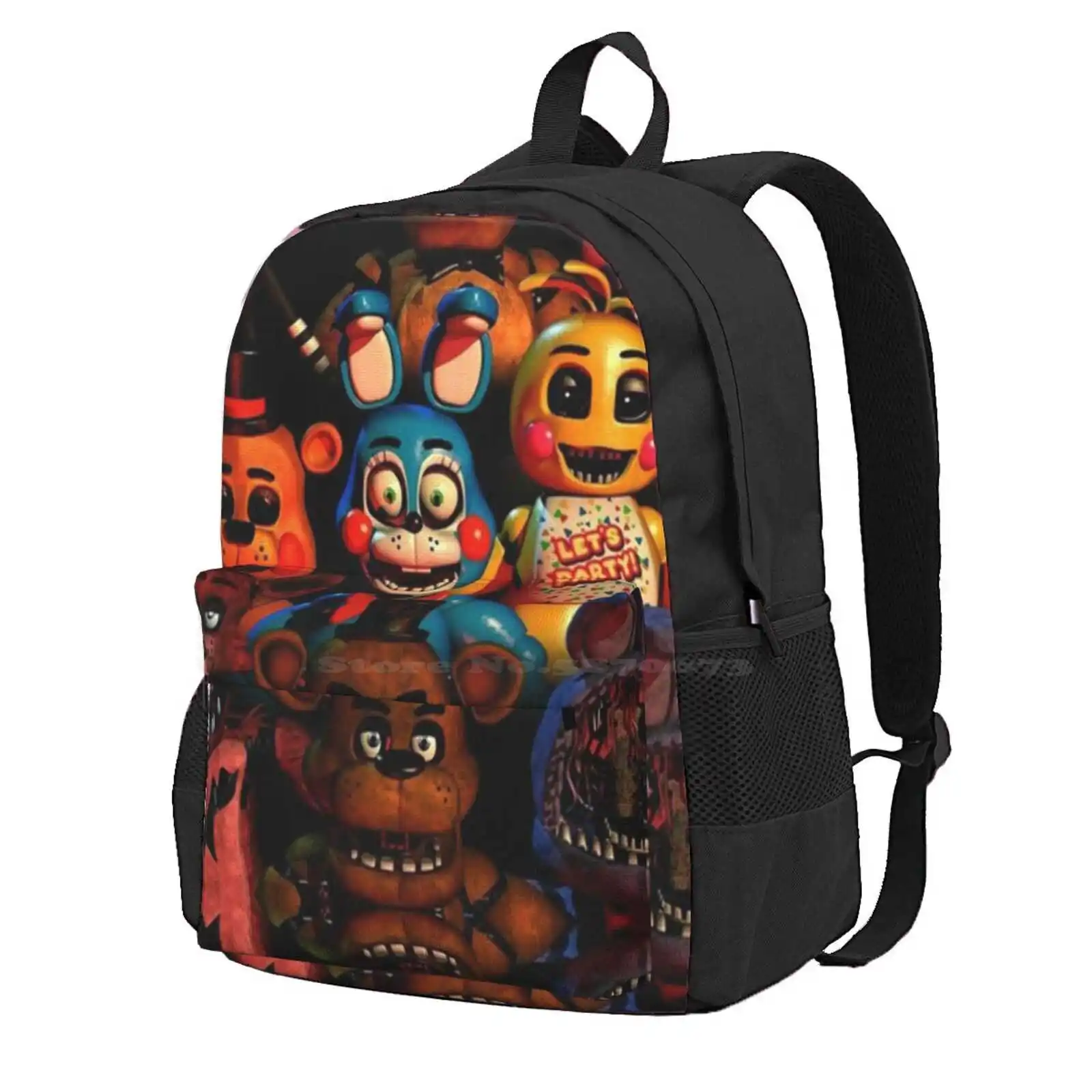 Fnaf Poster Hot Sale Schoolbag Backpack Fashion Bags Five Nights At Fazbear Glamrock Gregory Security Breach Fnaf Gregory Fnaf