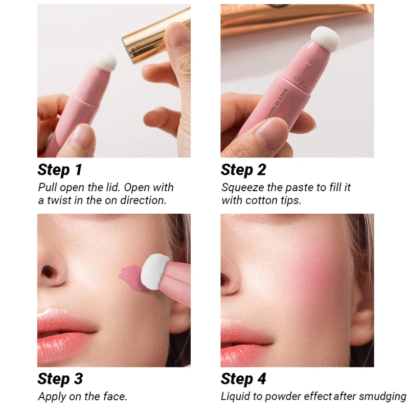 7 สี Face Liquid Highlighters สุขภาพความงาม Bronzers Wand Contour พร้อมเบาะรองนั่ง Blush Pink Matte Diamond Maquiagem 15ml