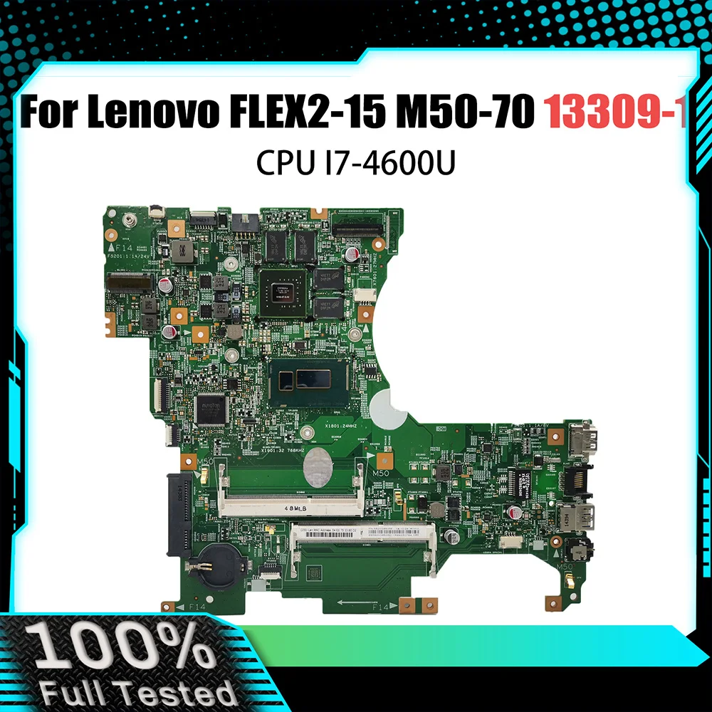 

13309-1 448.00T04.0011 Notebook Mainboard For Lenovo FLEX2-15 M50-70 Laptop Motherboard With i7-4600U V2G DDR3 test work