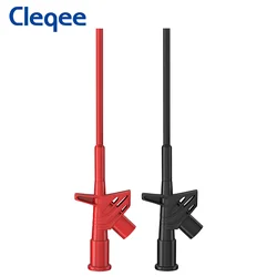 Cleqee P5004 2pcs Quick Test Hook Clip Insulated Test Probe with 4mm Socket Professional High Voltage Electrical DIY Accessories