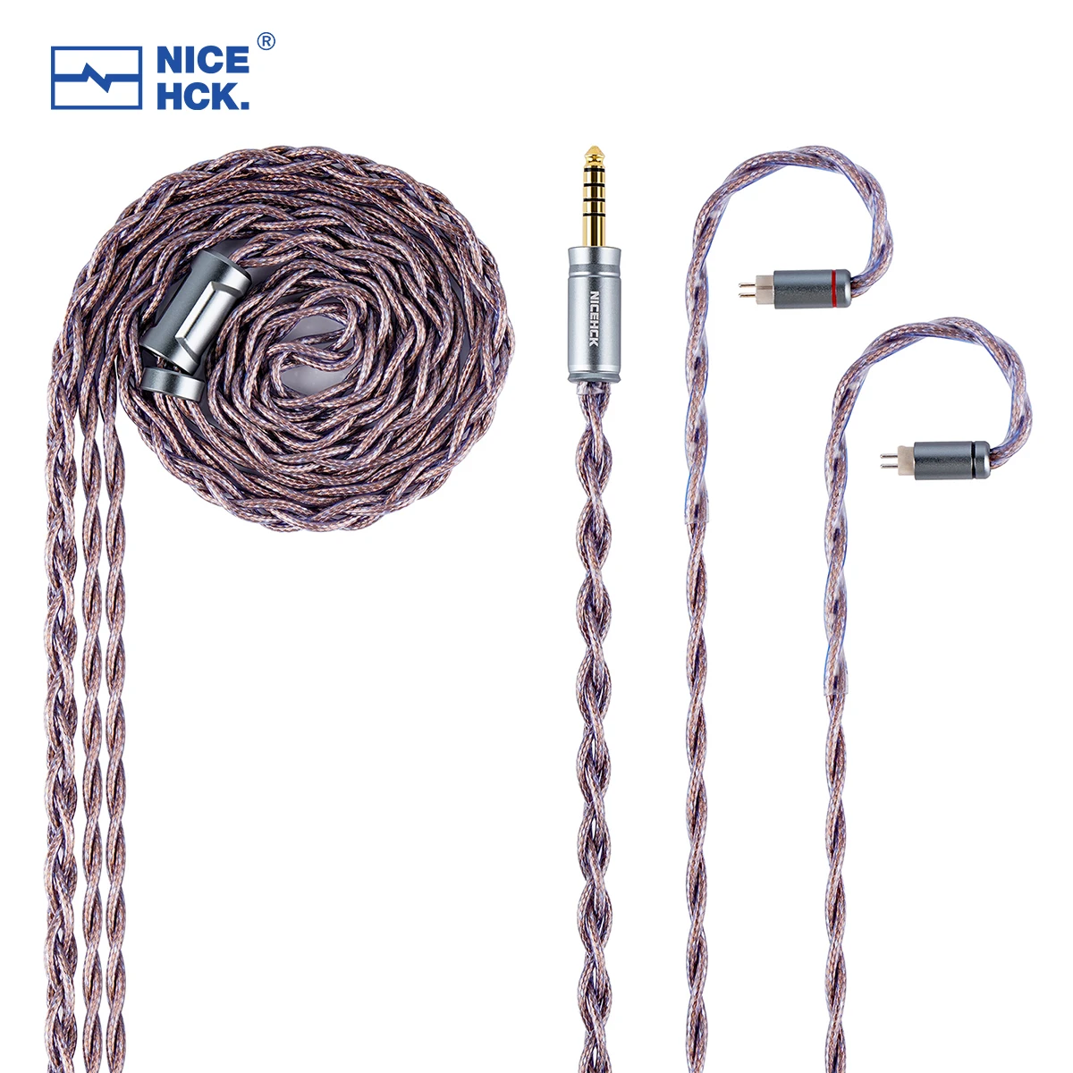 Nicehck acecomet 8n occ + banhado a prata + fio de cobre de liga alta fidelidade fone de ouvido cabo iem ofc 4.4mm plug para davinci nx8 cantor himalaia