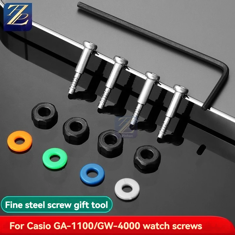 For Casio Watches Screws GA-1100/1000/GW-4000/1400 GW4000/G1400/GW-A1000 Connecting Rod Green Blue Gray Gasket Screw Rod Tools