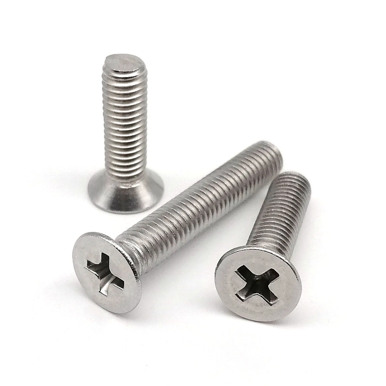 M1-M8 A2 304 Stainless Steel Phillips Flat Countersunk Head Screws Cross Recessed Screw Bolts 5/10/50pcs Package