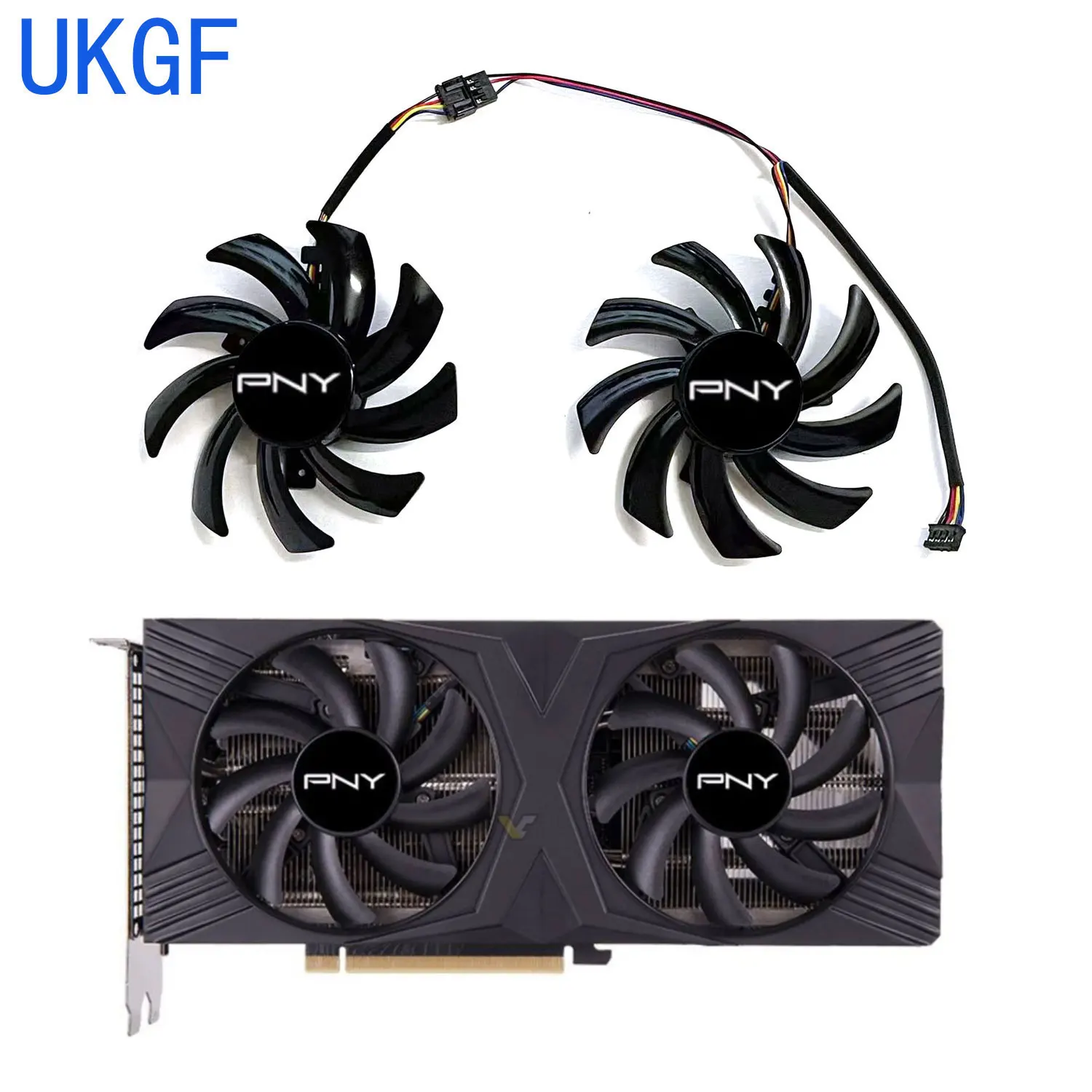 New DIY replacement fan 4PIN 85MM FDC10H12S9-C for PNY Geforce Rtx4060ti 4070 4070S Verto dual fan graphics card replacement