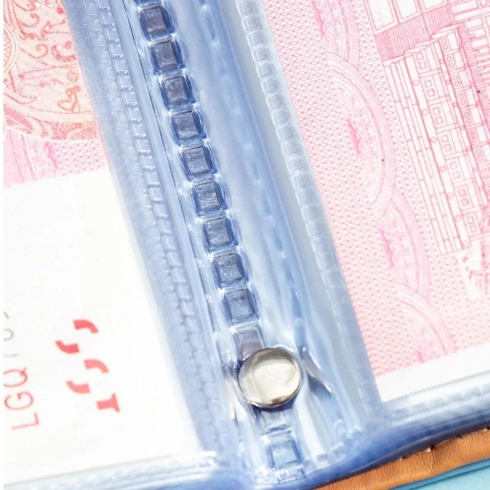 Carpeta de ahorro de dinero de 50 hojas, carpeta de presupuesto recargable portátil con cerradura, manual de ahorro de cuero PU, organizador planificador, 50 hojas