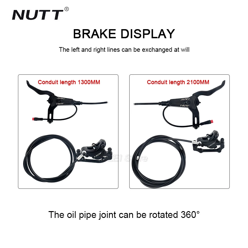 NUTT A5-D Electric MTB Bike Scooter Hydraulic Brake 140 160 180mm for Mini Kugoo G Booster ES3 Dualtron Ultra Speedway Zero X10