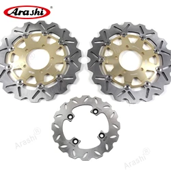 Arashi 300mm ZX6R 636 2003-2004 CNC Full Floating Front Rear Brake Disc Rotors For KAWASAKI ZX6R ZX-6R NINJA ZX636 2003 2004