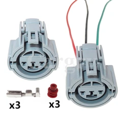 Conector impermeable para coche, máquina de dirección automática, enchufe de cable para Honda Accord CR-V, XR-V, 3P, 6189-0481, 6189-0154, 1 juego