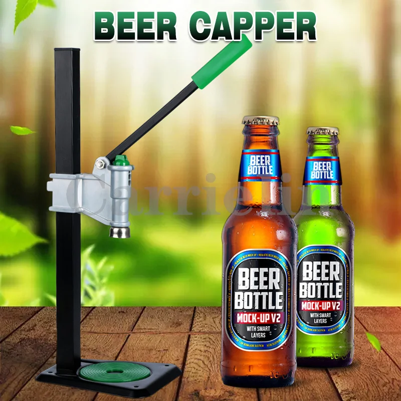 Beer Bottle Capper Auto Lever Bench Capper Brewed Wine Bottle For Home Brew Keg Soda Crown Capping High Quality