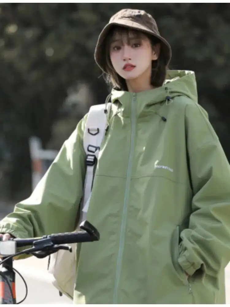 

Женское ветрозащитное пальто, весна-лето 2023, мужская куртка с капюшоном для альпинизма и кемпинга, ориентированный стиль, идеально подходит для пар