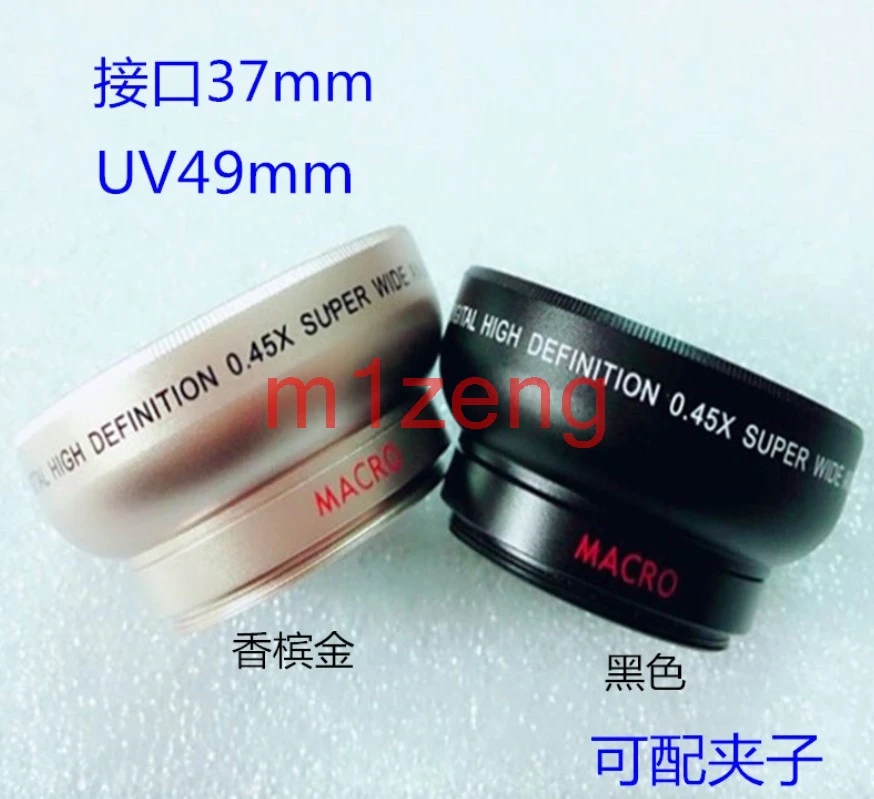 0.45x 37mm Wide Angle Macro Conversion LENS for 37 mm canon nikon sony pentax fuji olympus dslr dv camera phone