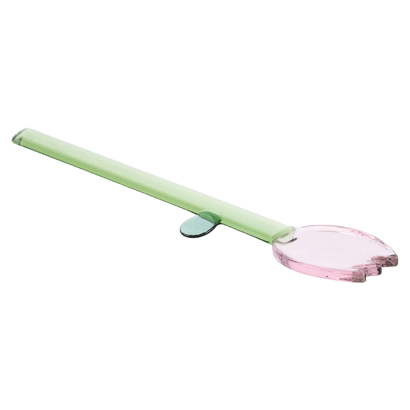 

Decorative Flower Glass Spoon Creative Long Handle Coffee Dessert Ice Cream Tea Pudding Spoon Pink Spoons for Tea