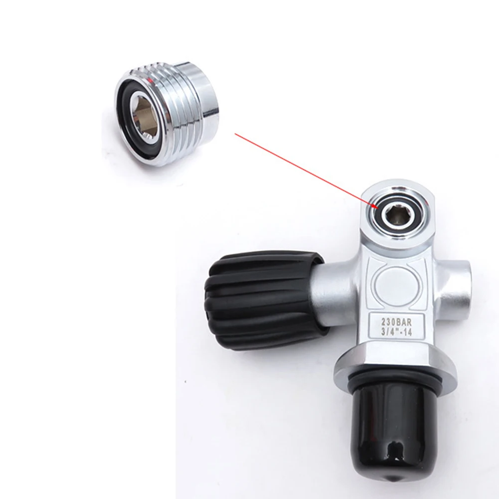 

Спортивные товары Адаптер цилиндра Винт Клапан Адаптер для подводного плавания Хромированный медный клапан цилиндра для дайвинга Водные виды спорта