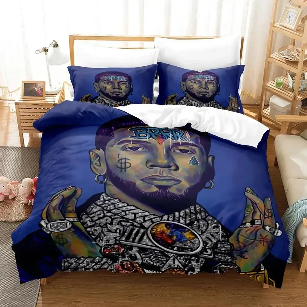 3D Print Anuel Aa Real Hasta La Bedding Set Duvet Cover Bed Set Quilt Cover Pillowcase Comforter king Queen Size Boys Adult