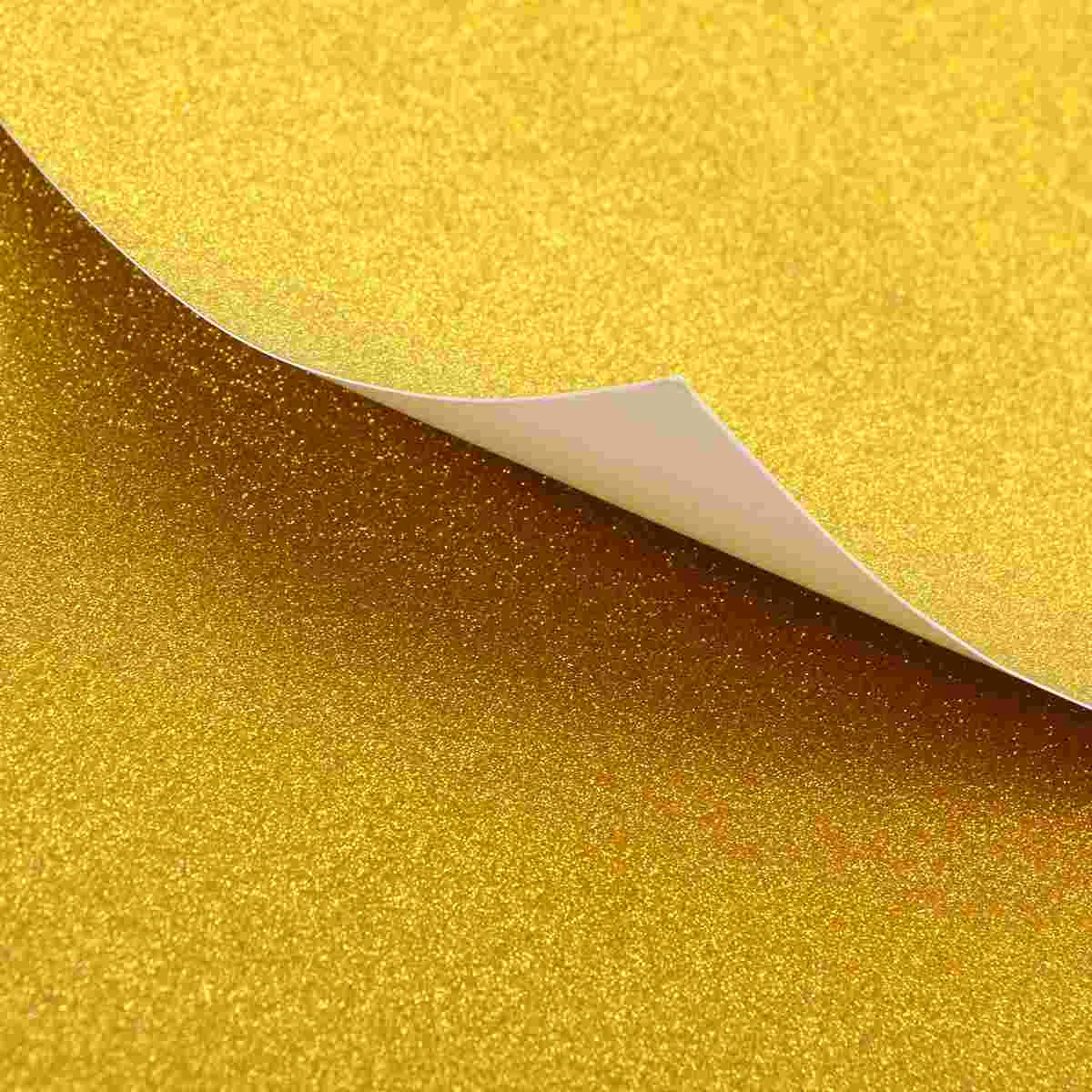 10pcs A4 Sheets Glitter Cardstock Making Diy Material Sparkling Craftwork Scrapbooking (Gold)