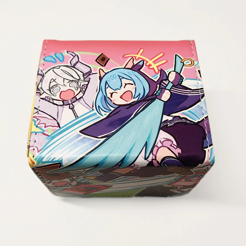 ブルードラゴンマデッキカードボックス、トレーディングカードケース、マグネット式pu収納ボックス、ygo、tcg、mtg、ptcg、opcgカードのコレクションに最適